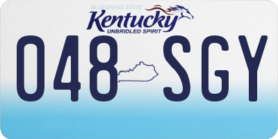 KY license plate 048SGY