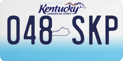 KY license plate 048SKP