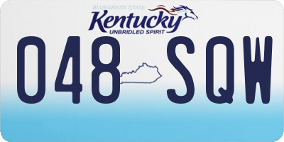 KY license plate 048SQW
