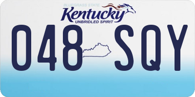 KY license plate 048SQY