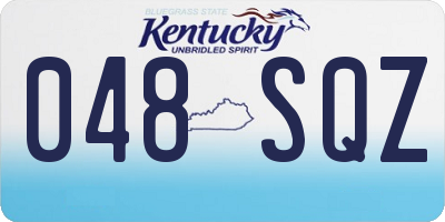 KY license plate 048SQZ