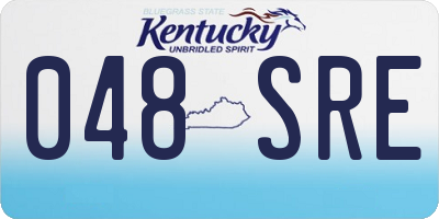 KY license plate 048SRE