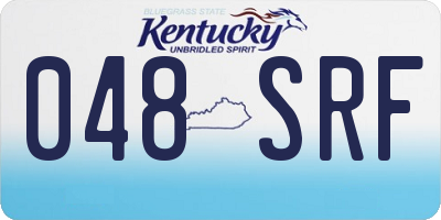 KY license plate 048SRF