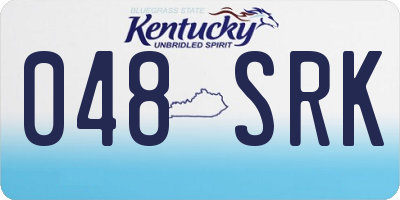 KY license plate 048SRK