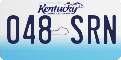 KY license plate 048SRN