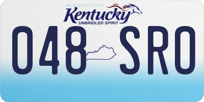 KY license plate 048SRO