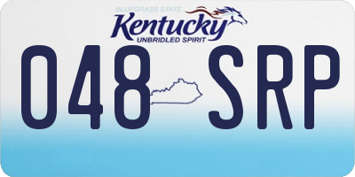 KY license plate 048SRP