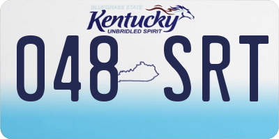 KY license plate 048SRT