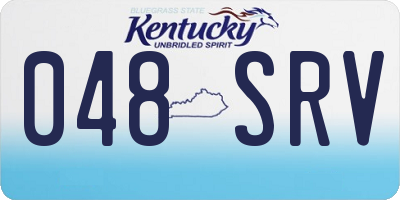 KY license plate 048SRV