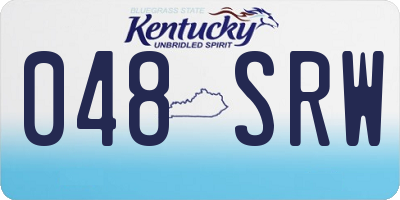 KY license plate 048SRW