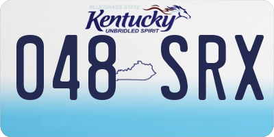 KY license plate 048SRX