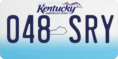 KY license plate 048SRY