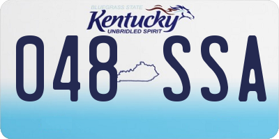 KY license plate 048SSA