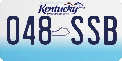 KY license plate 048SSB