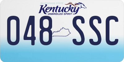 KY license plate 048SSC