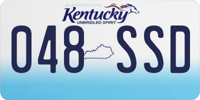 KY license plate 048SSD