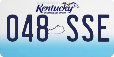 KY license plate 048SSE