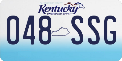 KY license plate 048SSG