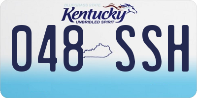 KY license plate 048SSH