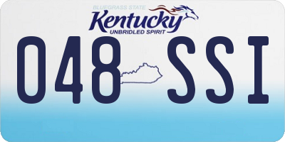 KY license plate 048SSI