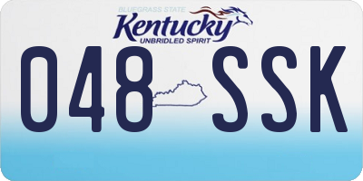 KY license plate 048SSK