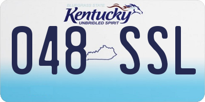 KY license plate 048SSL