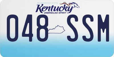 KY license plate 048SSM