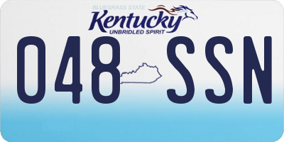 KY license plate 048SSN
