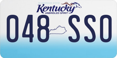 KY license plate 048SSO