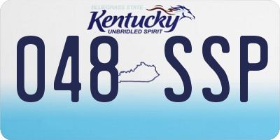 KY license plate 048SSP