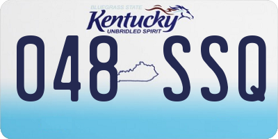 KY license plate 048SSQ