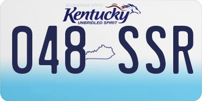 KY license plate 048SSR