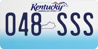 KY license plate 048SSS