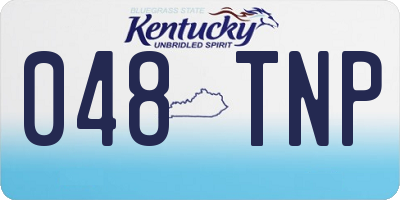 KY license plate 048TNP