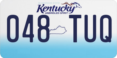 KY license plate 048TUQ