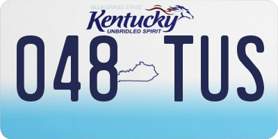 KY license plate 048TUS