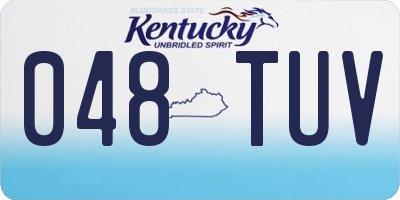 KY license plate 048TUV