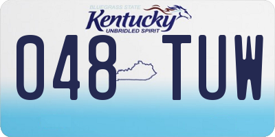 KY license plate 048TUW