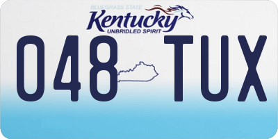 KY license plate 048TUX