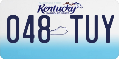 KY license plate 048TUY