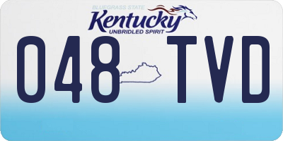 KY license plate 048TVD