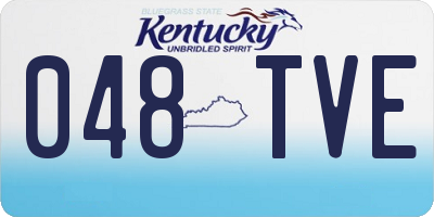 KY license plate 048TVE