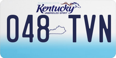 KY license plate 048TVN