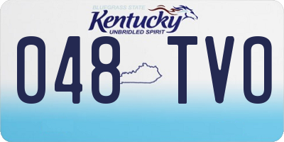 KY license plate 048TVO