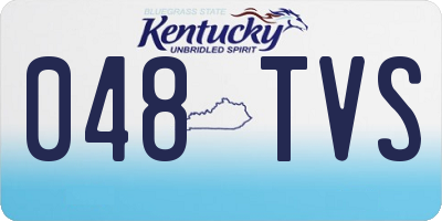 KY license plate 048TVS