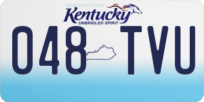 KY license plate 048TVU