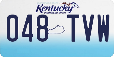 KY license plate 048TVW