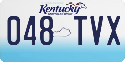 KY license plate 048TVX