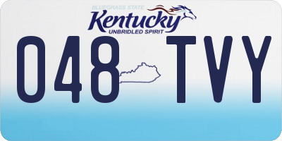 KY license plate 048TVY