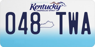 KY license plate 048TWA